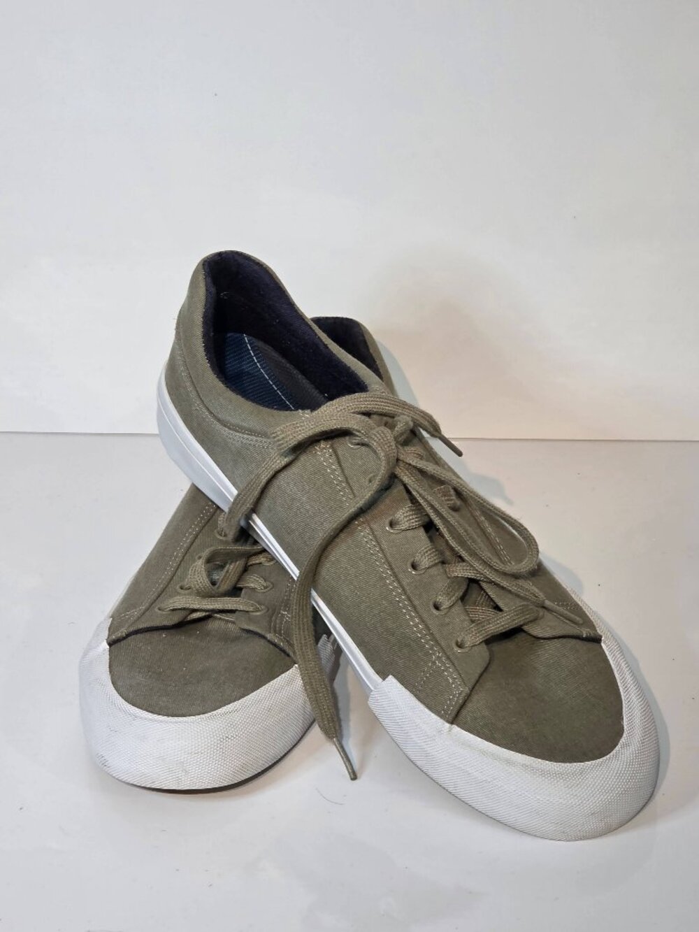 Dockers Mens Canvas Sneakers Shoes Olive Green